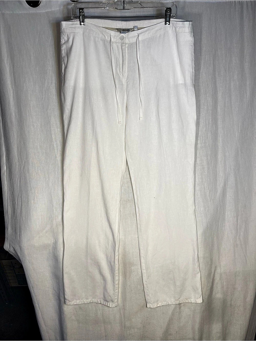 Linen Wide Leg Pants in White
